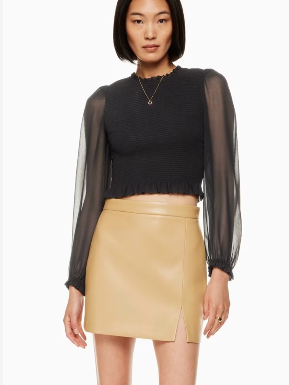 Aritzia Wilfred Womens Black Tempest Blouse